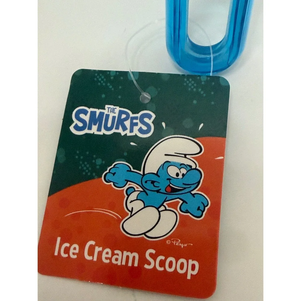 The Smurfs Blue Plastic Ice Cream Scoop Smurfette Hefty Smurf‎ Best Brands NWT